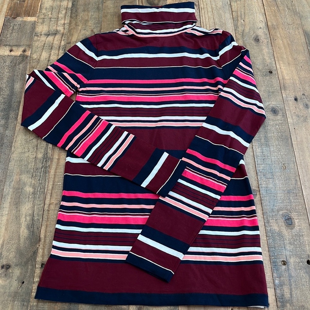 J. Crew striped Tissue/Tee turtleneck, size XS, NWT snug fit.